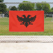 Albanienflagge Banner (Insitu)