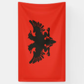 Albanienflagge Banner (Vertikal)