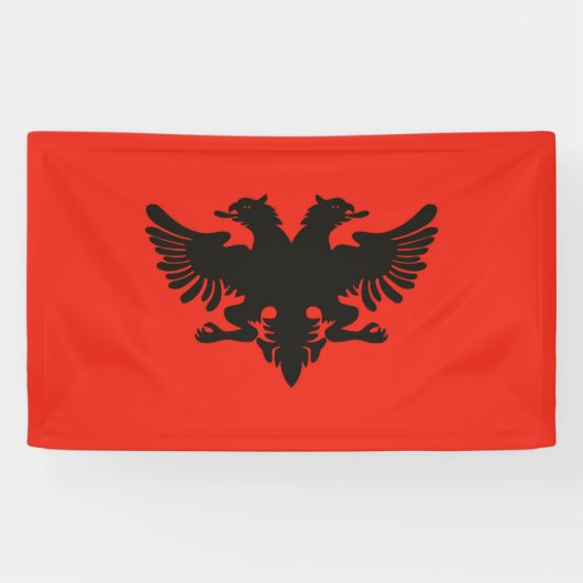 Albanienflagge Banner (Horizontal)