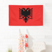 Albanienflagge Banner (Insitu)