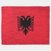 Albanienflagge - Ein Tapisserie des albanischen Er Fleecedecke (Vorderseite (Horizontal))