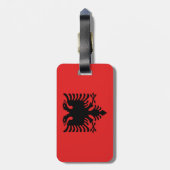 Albanienflagge Gepäckanhänger (Rückseite vertikal)