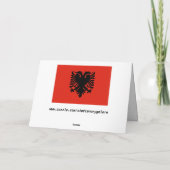 Albanienflagge-Grußkarte Feiertagskarte (Rückseite)