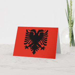 Albanienflagge-Grußkarte Feiertagskarte