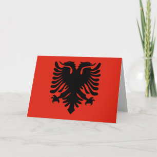 Albanienflagge-Grußkarte Feiertagskarte