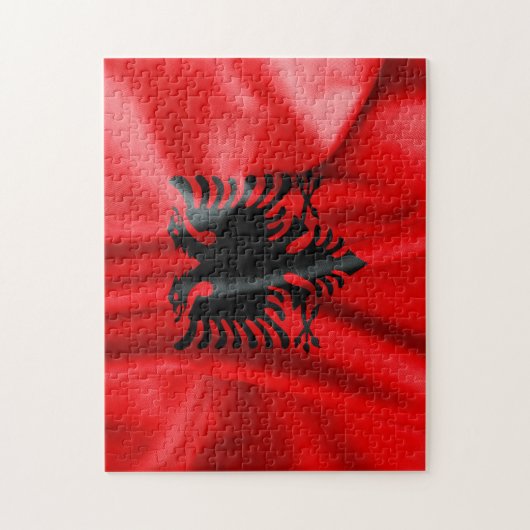 Albanienflagge Jigsaw Puzzle (Vertikal)