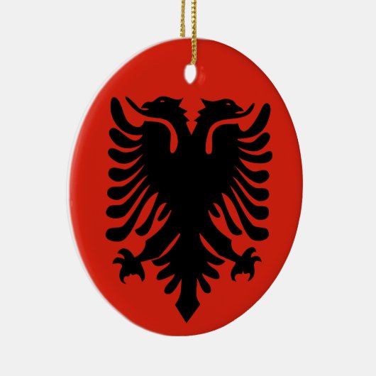 Albanienflagge Keramik Ornament (Rechts)