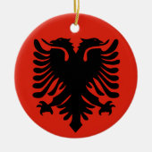 Albanienflagge Keramik Ornament (Vorne)