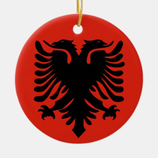 Albanienflagge Keramik Ornament (Vorne)