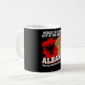 Albanienflagge, Kosovo-Albaner Kaffeetasse (Vorderseite Links)