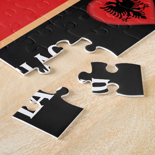Albanienflagge - Land, Urlaub/Sport Puzzle (Seite)