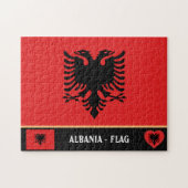 Albanienflagge - Land, Urlaub/Sport Puzzle (Horizontal)
