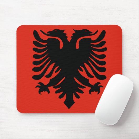 Albanienflagge Mousepad (Mit Mouse)