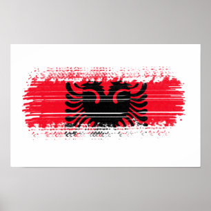 Albanienflagge Poster