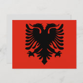 Albanienflagge Postkarte (Vorne/Hinten)