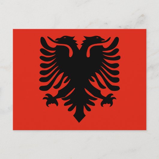 Albanienflagge Postkarte (Vorderseite)