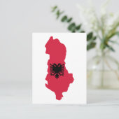 Albanienflagge Postkarte (Stehend Vorderseite)