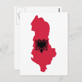 Albanienflagge Postkarte (Vorne/Hinten)