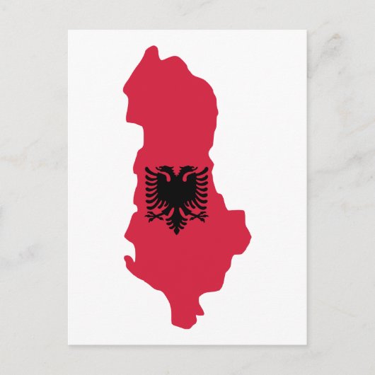 Albanienflagge Postkarte (Vorderseite)