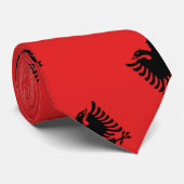 Albanienflagge - Reise nach Albanien - Urlaub /Spo Krawatte (Gerollt)