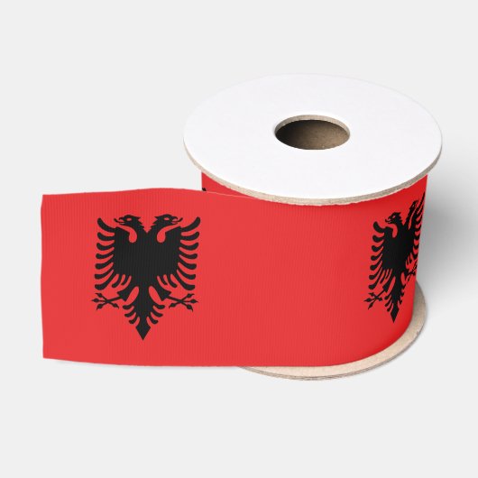Albanienflagge Ripsband (Spule)