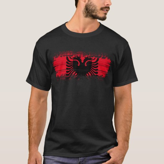 Albanienflagge T-Shirt (Vorderseite)