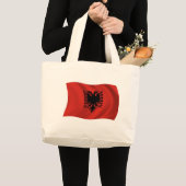 Albanienflagge Totbeutel Jumbo Stoffbeutel (Vorderseite (Produkt))
