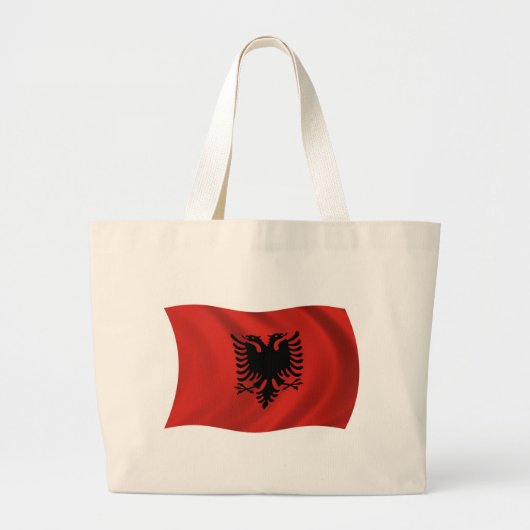 Albanienflagge Totbeutel Jumbo Stoffbeutel (Vorne)
