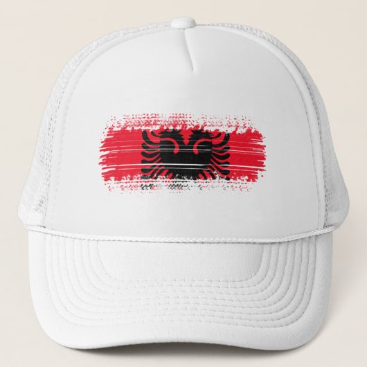 Albanienflagge Truckerkappe (Vorderseite)