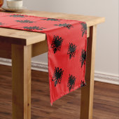 Albanienflagge und Albanienmode-Zuhause /sport-Fan Kurzer Tischläufer (Beispiel)