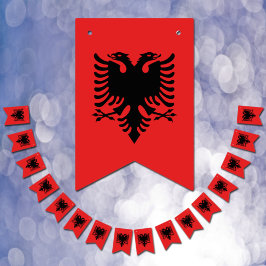 Albanienflagge und Party Albanien Banner / Hochzei