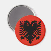 Albanienflaggenmagnet Magnet (Vorderseite/Rückseite)