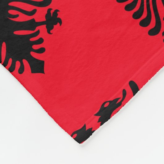 Albanienflaggenmuster Fleecedecke (Ecke)