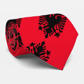 Albanienflaggenmuster Krawatte (Gerollt)