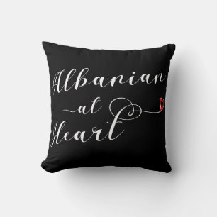Albanisch am Heart Throw Cushion, Albanien Kissen