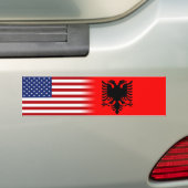 Albanisch-Amerikanische Albanienflagge US-Flagge Autoaufkleber (Auf Auto)