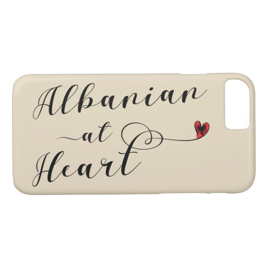 Albanisch bei Heart Mobile Phone Case, Albanien Case-Mate iPhone Hülle (Rückseite (Horizontal))