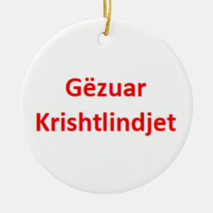 albanisch Frohe Weihnachten Keramik Ornament
