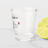 Albanisch im Herzen, I Liebe Albanien Schnapsglas (Rechts)