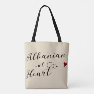 Albanisch in Heart Grocertasche, Albanien Tasche