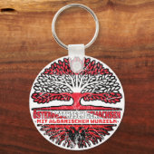 Albanisch Österreichisch Baum Schlüsselanhänger (Vorderseite)