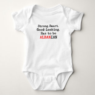 albanisch stark baby strampler