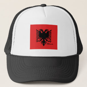 Albanische Fahne und Albanien - Urlaubs-/Sportfans Truckerkappe