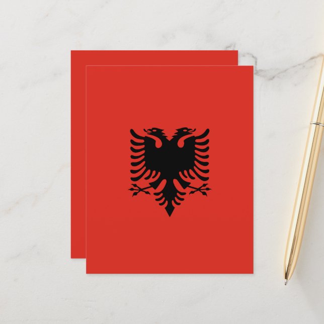 albanische Flagge (Vorderseite/Rückseite Beispiel)