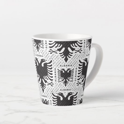 Albanische Flagge 3 Milchtasse (Rechte Ecke)