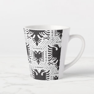 albanische Flagge 3 Milchtasse