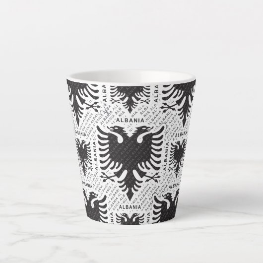 Albanische Flagge 3 Milchtasse (Vorderseite)