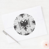 Albanische Flagge 3 Runder Aufkleber (Umschlag)