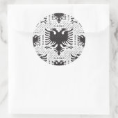 Albanische Flagge 3 Runder Aufkleber (Tasche)