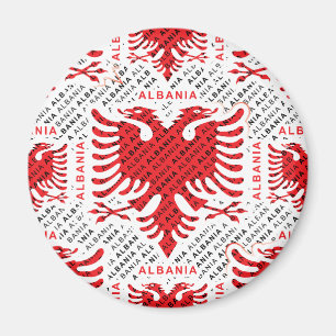 Albanische Flagge 4 Magnet